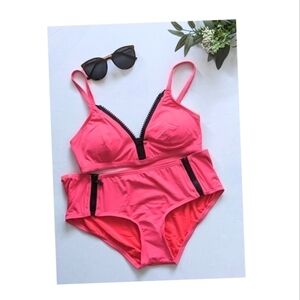 Nwt Michael Kors Neon Pink 2 Piece Swimsuit Size Small | Brand New with Tags